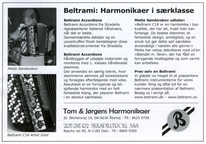 Album: Varie - Descrizione: Articolo su Harmonika Spilleren